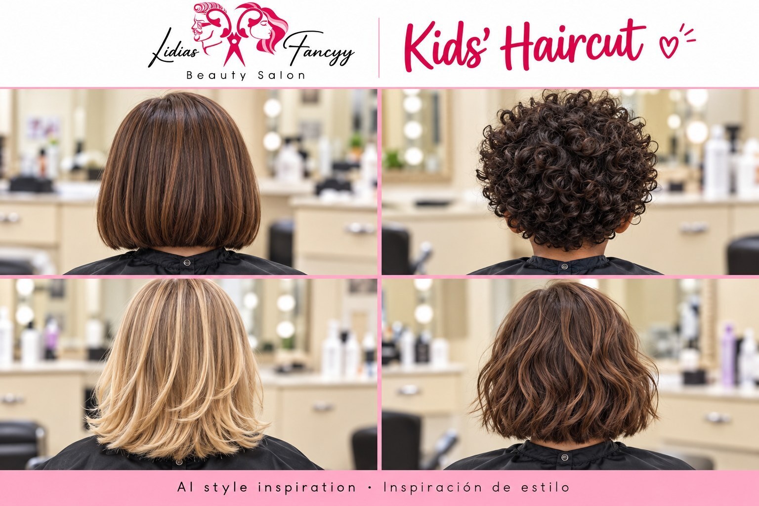 Kids’ Haircut — AI style inspiration / Inspiración de estilo creada con IA