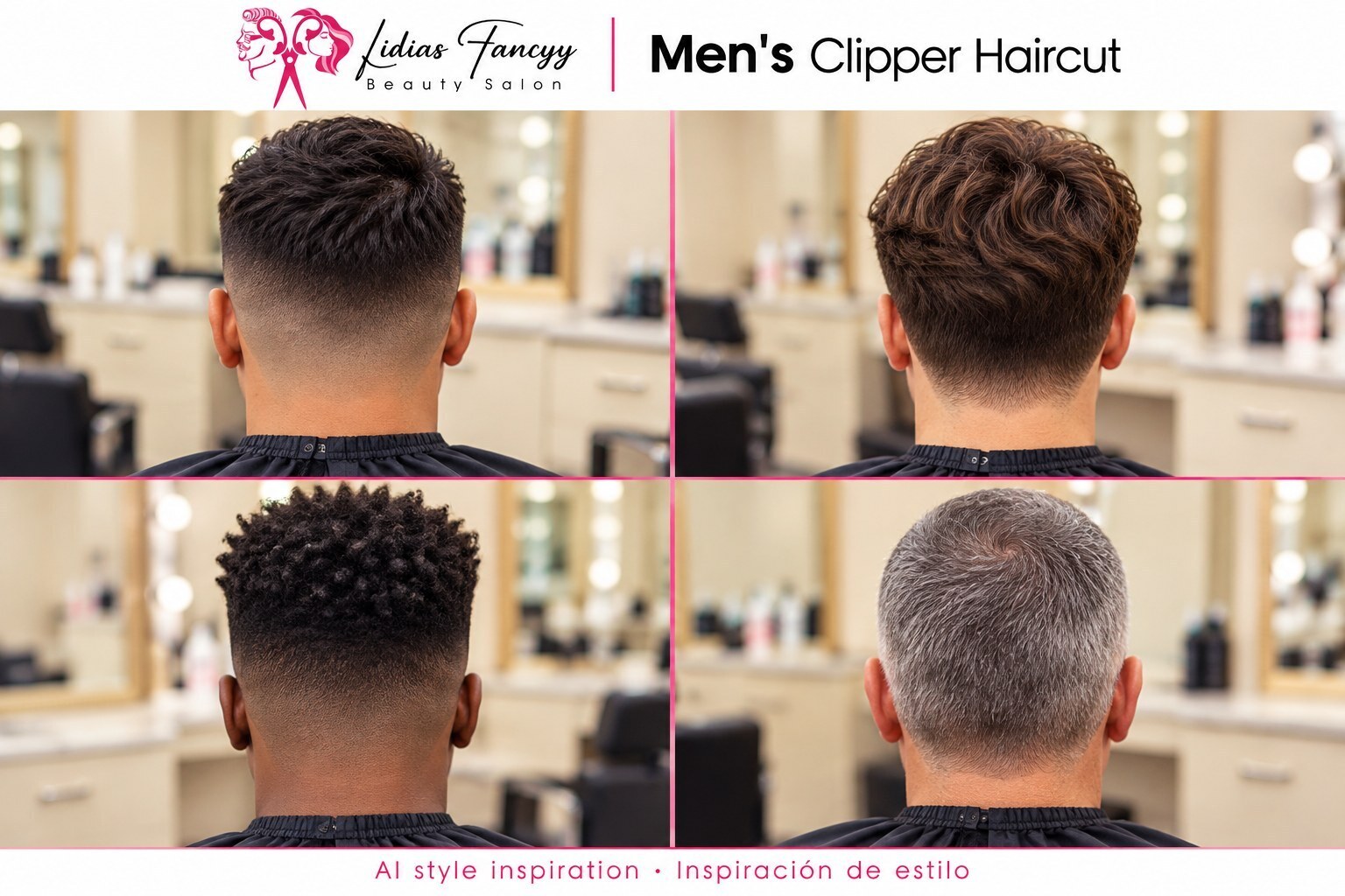 Men’s Clipper Haircut — AI style inspiration / Inspiración de estilo creada con IA